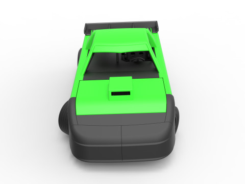 New Zealand Super Saloon race car while turning Scale 1 to 25 3Dプリントモデル