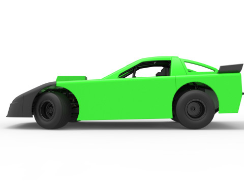 New Zealand Super Saloon race car while turning Scale 1 to 25 3Dプリントモデル
