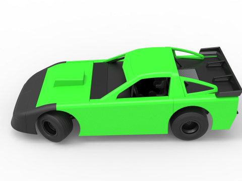New Zealand Super Saloon race car while turning Scale 1 to 25 3Dプリントモデル