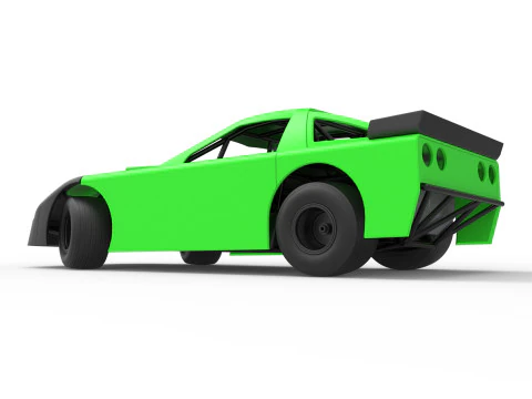 Carro de corrida Super Saloon da Nova Zel&acirc;ndia enquanto gira a escala 1 a 25 Modelo de Impressão 3D
