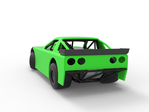 New Zealand Super Saloon race car while turning Scale 1 to 25 3Dプリントモデル