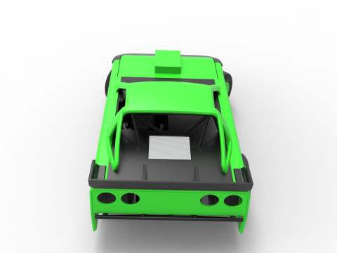 New Zealand Super Saloon race car while turning Scale 1 to 25 3Dプリントモデル