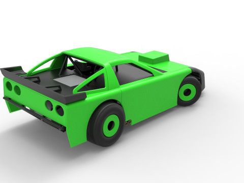 New Zealand Super Saloon race car while turning Scale 1 to 25 3Dプリントモデル