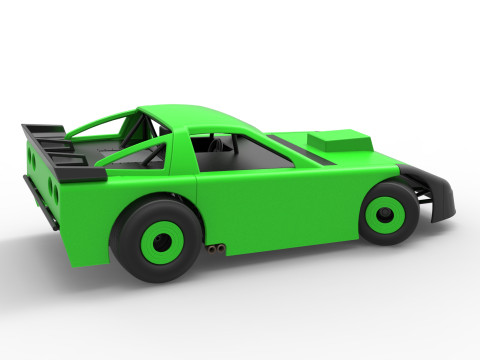 New Zealand Super Saloon race car while turning Scale 1 to 25 3Dプリントモデル