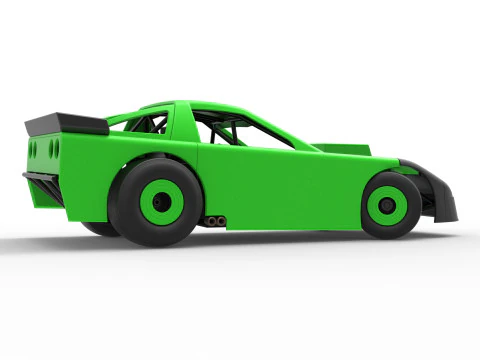 Carro de corrida Super Saloon da Nova Zel&acirc;ndia enquanto gira a escala 1 a 25 Modelo de Impressão 3D