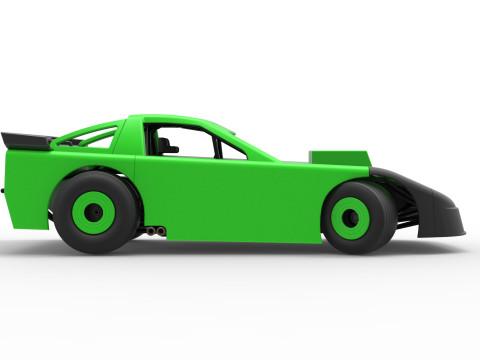 New Zealand Super Saloon race car while turning Scale 1 to 25 3Dプリントモデル