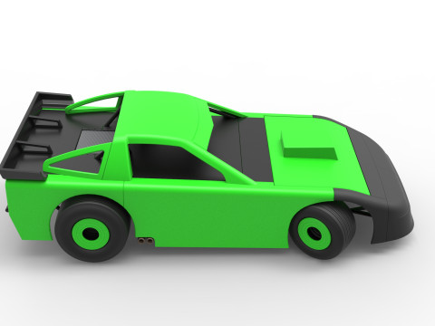 New Zealand Super Saloon race car while turning Scale 1 to 25 3Dプリントモデル
