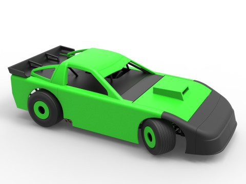 New Zealand Super Saloon race car while turning Scale 1 to 25 3Dプリントモデル
