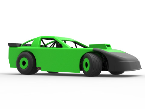 New Zealand Super Saloon race car while turning Scale 1 to 25 3Dプリントモデル