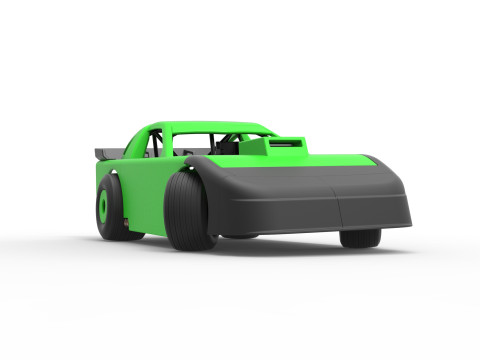 New Zealand Super Saloon race car while turning Scale 1 to 25 3Dプリントモデル