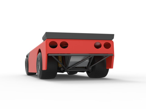 New Zealand Super Saloon race car Version 2 Scale 1 to 25 3Dプリントモデル
