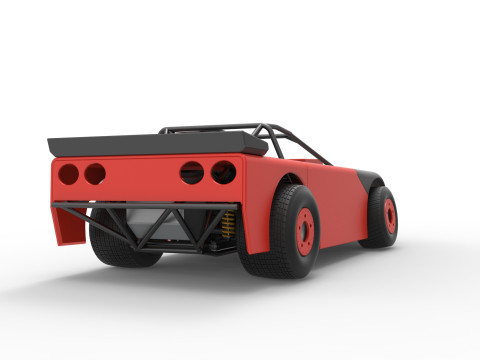 New Zealand Super Saloon race car Version 2 Scale 1 to 25 3Dプリントモデル