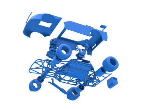 New Zealand Super Saloon race car Version 2 Scale 1 to 25 3Dプリントモデル
