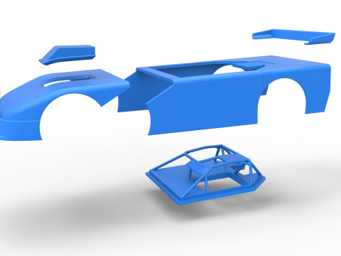 Shell of New Zealand Super Saloon race car Version 2 Scale 1 to 25 3Dプリントモデル