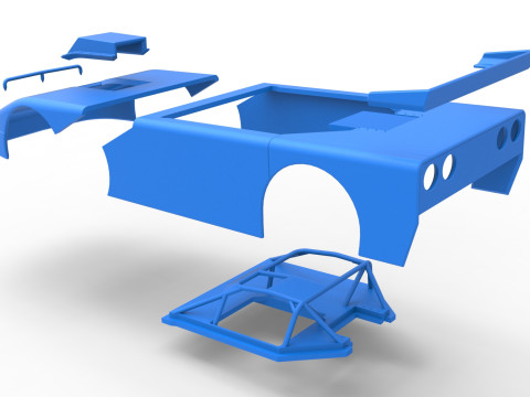 Shell of New Zealand Super Saloon race car Version 2 Scale 1 to 25 3Dプリントモデル