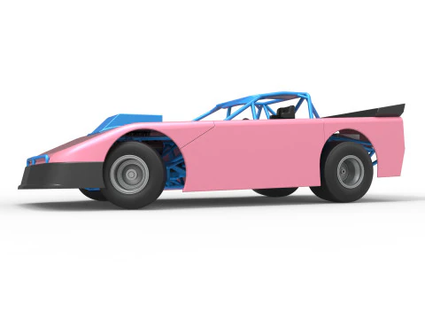 Carro de corrida Super Saloon da Nova Zel&acirc;ndia enquanto gira a vers&atilde;o 2, escala 1 a 25 Modelo de Impressão 3D