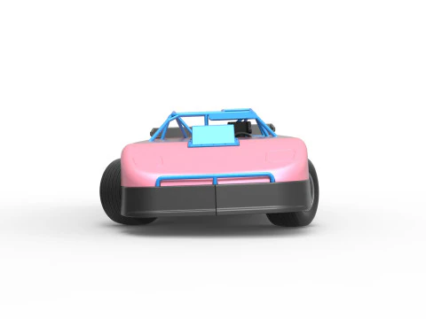 Carro de corrida Super Saloon da Nova Zel&acirc;ndia enquanto gira a vers&atilde;o 2, escala 1 a 25 Modelo de Impressão 3D
