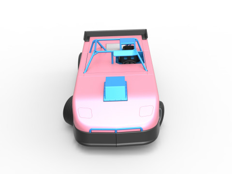 New Zealand Super Saloon race car while turning Version 2 Scale 1 to 25 3Dプリントモデル