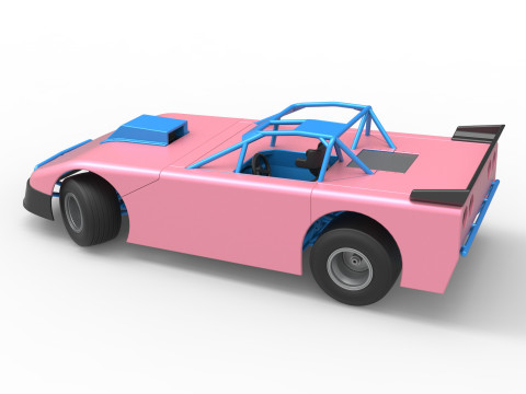 New Zealand Super Saloon race car while turning Version 2 Scale 1 to 25 3Dプリントモデル