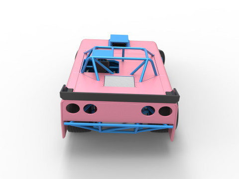 New Zealand Super Saloon race car while turning Version 2 Scale 1 to 25 3Dプリントモデル