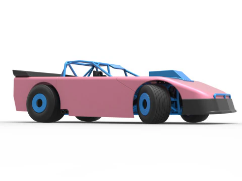 Carro de corrida Super Saloon da Nova Zel&acirc;ndia enquanto gira a vers&atilde;o 2, escala 1 a 25 Modelo de Impressão 3D