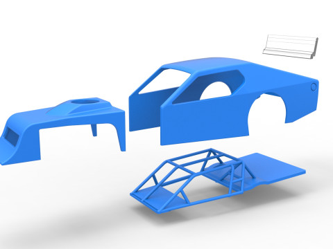 Shell of Asphalt Modified stock car V1 Scale 1 to 25 3Dプリントモデル