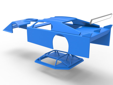 Shell of Asphalt Modified stock car V2 Scale 1 to 25 3D Принт Модель