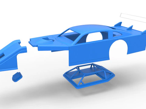Shell of Asphalt Modificado stock car V3 Escala 1 a 25 Modelo de Impressão 3D