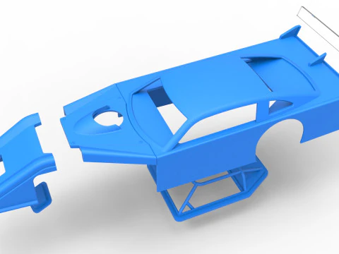 Shell of Asphalt Modificado stock car V3 Escala 1 a 25 Modelo de Impressão 3D