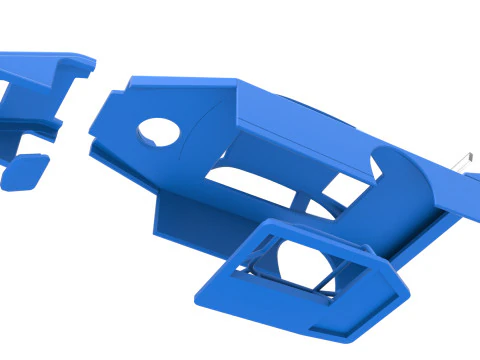 Shell of Asphalt Modificado stock car V3 Escala 1 a 25 Modelo de Impressão 3D
