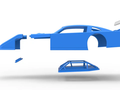Shell of Asphalt Modificado stock car V3 Escala 1 a 25 Modelo de Impressão 3D