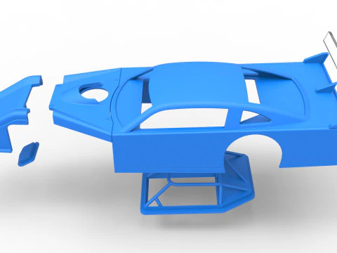 Shell of Asphalt Modificado stock car V3 Escala 1 a 25 Modelo de Impressão 3D