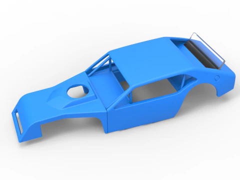 Shell of Vintage Asphalt Modified stock car V1 Scale 1 to 25 3D Print Model