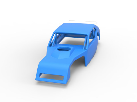 Shell of Vintage Asphalt Modified stock car V1 Scale 1 to 25 3Dプリントモデル