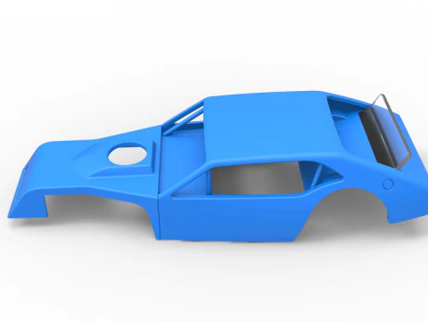 Shell of Vintage Asphalt Modified stock car V1 Scale 1 to 25 3D Print Model