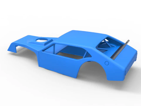 Shell of Vintage Asphalt Modified stock car V1 Scale 1 to 25 3D Print Model