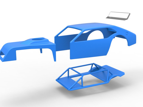 Shell of Vintage Asphalt Modified stock car V1 Scale 1 to 25 3Dプリントモデル