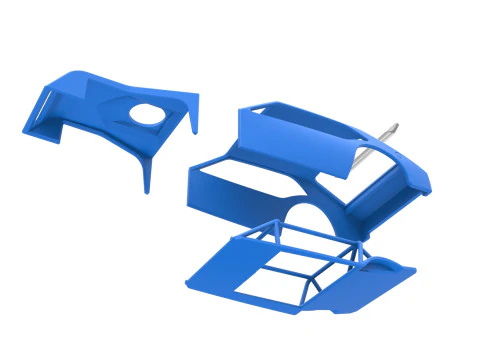 Shell of Vintage Asphalt Modified stock car V1 Scale 1 to 25 3D Print Model