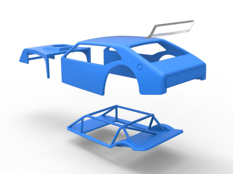 Shell of Vintage Asphalt Modified stock car V1 Scale 1 to 25 3Dプリントモデル