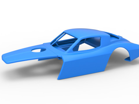 Shell of Vintage Asphalt Modified stock car V2 Scale 1 to 25 3D Print Model