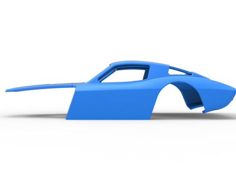 Shell of Vintage Asphalt Modified stock car V2 Scale 1 to 25 3D प्रिंट मॉडल