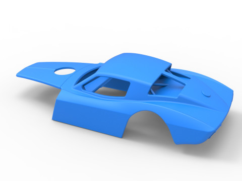 Shell of Vintage Asphalt Modified stock car V2 Scale 1 to 25 3D प्रिंट मॉडल