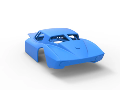 Shell of Vintage Asphalt Modificado stock car V2 Escala 1 a 25 Modelo de Impressão 3D