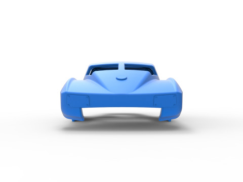 Shell of Vintage Asphalt Modified stock car V2 Scale 1 to 25 3D प्रिंट मॉडल
