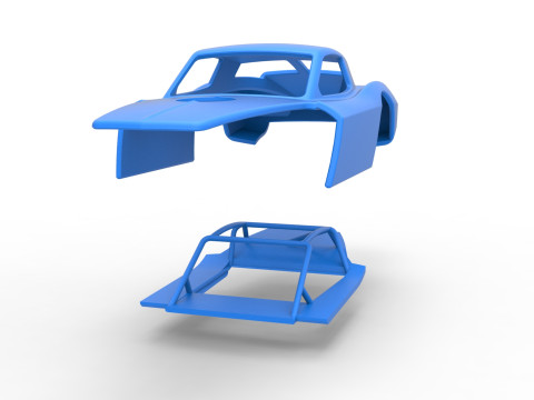 Shell of Vintage Asphalt Modified stock car V2 Scale 1 to 25 3D प्रिंट मॉडल