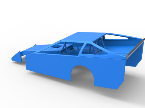 Shell of Vintage Asphalt Modified stock car V3 Scale 1 to 25 3Dプリントモデル