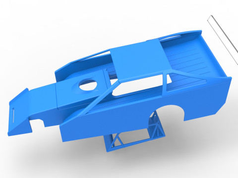 Shell of Vintage Asphalt Modified stock car V3 Scale 1 to 25 3Dプリントモデル