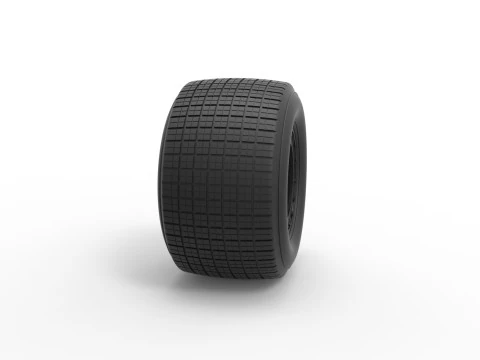 Wheel of Super Dirt Late model Version 2 Scale 1 to 25 3D Print Model