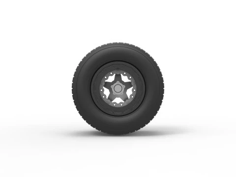 Wheel of Super Dirt Late model Version 2 Scale 1 to 25 3D Print Model