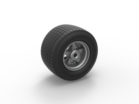 Wheel of Super Dirt Late model Version 2 Scale 1 to 25 3Dプリントモデル